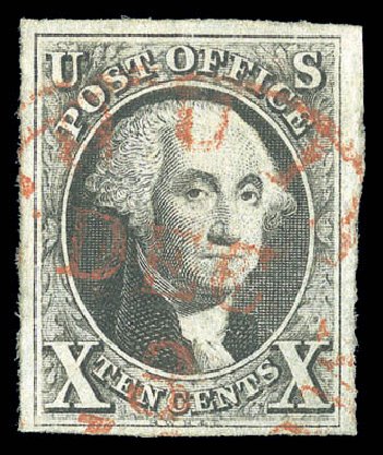 Cost of US Stamps Scott Catalogue 2 - 10c 1847 Franklin. Matthew Bennett International, Sep 2010, Sale 333, Lot 3258