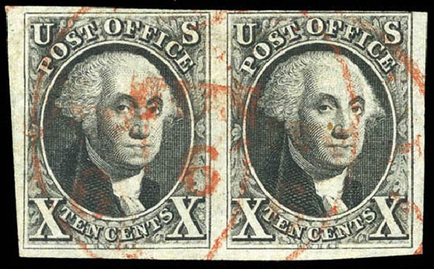 US Stamps Price Scott 2 - 10c 1847 Franklin. Matthew Bennett International, Mar 2011, Sale 337, Lot 2438