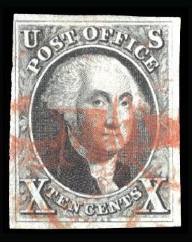 Costs of US Stamps Scott # 2 - 10c 1847 Franklin. Cherrystone Auctions, Mar 2008, Sale 200803, Lot 28