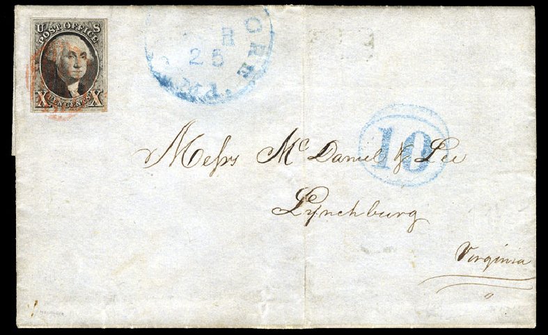 US Stamps Value Scott Cat. # 2: 10c 1847 Franklin. Cherrystone Auctions, Jan 2015, Sale 201501, Lot 28