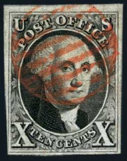 US Stamp Value Scott Cat. # 2: 1847 10c Franklin. Harmer-Schau Auction Galleries, Aug 2014, Sale 102, Lot 1618