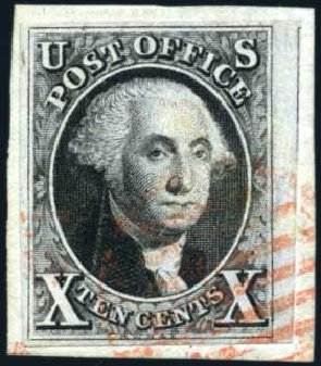 Costs of US Stamps Scott #2: 1847 10c Franklin. Harmer-Schau Auction Galleries, Feb 2009, Sale 80, Lot 1078