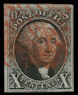 Values of US Stamp Scott Catalogue 2 - 1847 10c Franklin. H.R. Harmer, May 2014, Sale 3005, Lot 1018