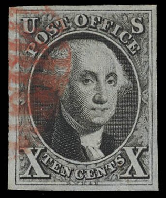 Values of US Stamps Scott Cat. #2: 1847 10c Franklin. Daniel Kelleher Auctions, Feb 2013, Sale 634, Lot 578