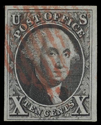 Price of US Stamps Scott Cat. #2 - 10c 1847 Franklin. Daniel Kelleher Auctions, Feb 2013, Sale 634, Lot 658