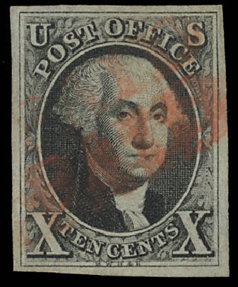 Value of US Stamps Scott Catalog # 2 - 1847 10c Franklin. Daniel Kelleher Auctions, Feb 2013, Sale 634, Lot 738