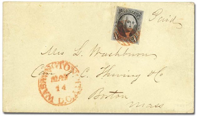 Price of US Stamp Scott #2 - 1847 10c Franklin. Daniel Kelleher Auctions, Feb 2013, Sale 634, Lot 758
