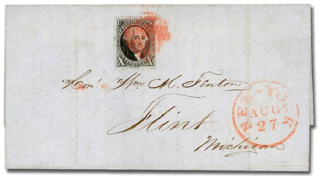 Value of US Stamp Scott Catalog #2: 10c 1847 Franklin. Daniel Kelleher Auctions, Sep 2013, Sale 639, Lot 3038