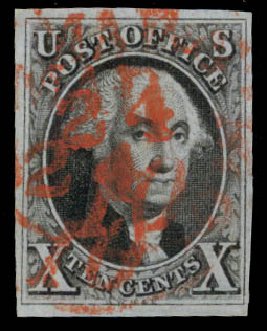 Values of US Stamp Scott Cat. 2: 10c 1847 Franklin. Daniel Kelleher Auctions, May 2014, Sale 652, Lot 48