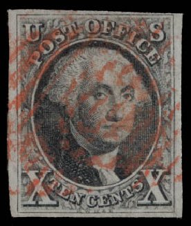 Cost of US Stamp Scott Catalog #2 - 10c 1847 Franklin. Daniel Kelleher Auctions, May 2015, Sale 669, Lot 2358