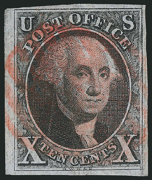 Value of US Stamp Scott Catalogue #2: 10c 1847 Franklin. Robert Siegel Auction Galleries, Oct 2011, Sale 1014, Lot 1018