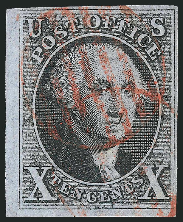 Value of US Stamp Scott Catalog 2: 10c 1847 Franklin. Robert Siegel Auction Galleries, Dec 2011, Sale 1017, Lot 68