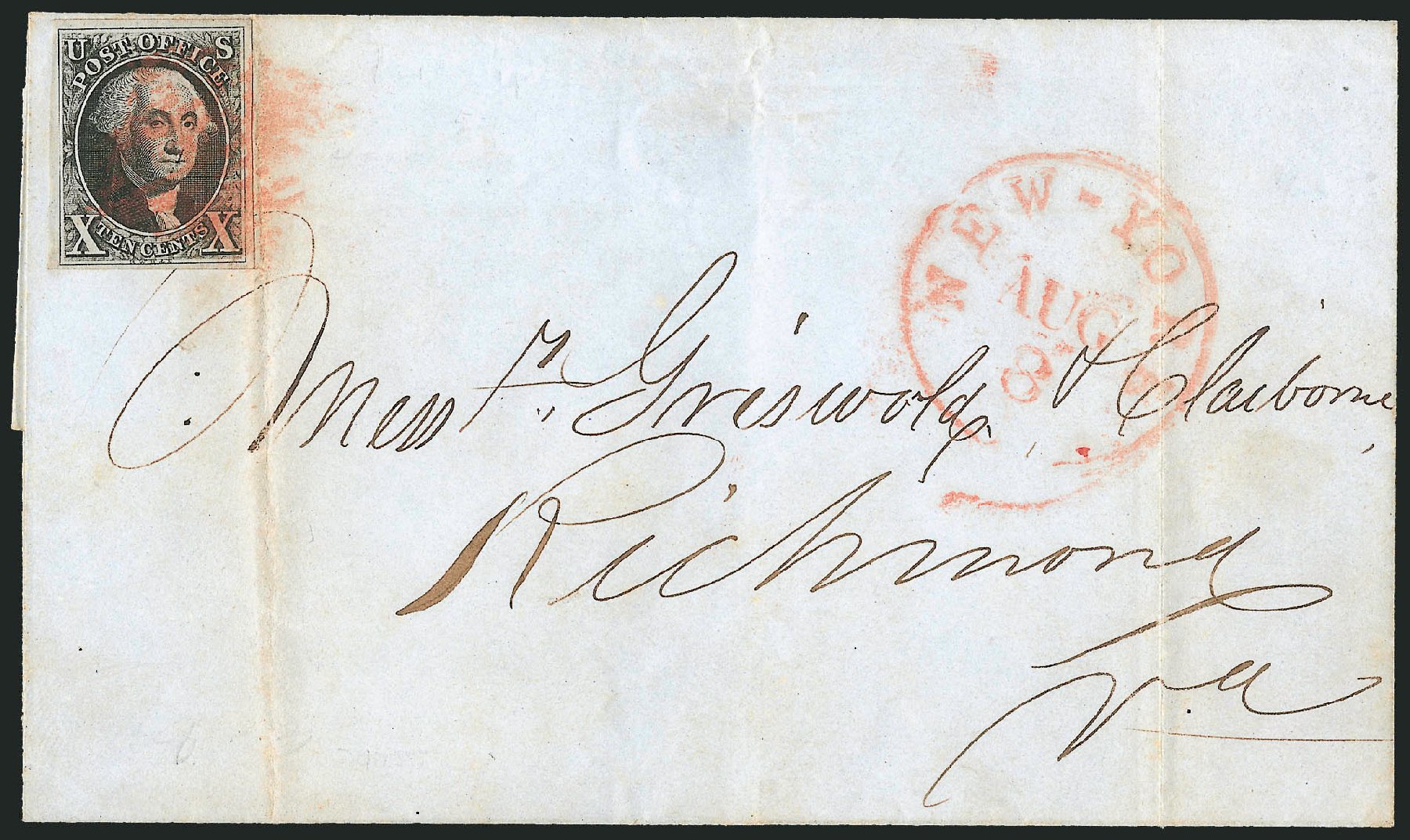 Value of US Stamps Scott Catalogue 2 - 1847 10c Franklin. Robert Siegel Auction Galleries, Apr 2012, Sale 1023, Lot 2098