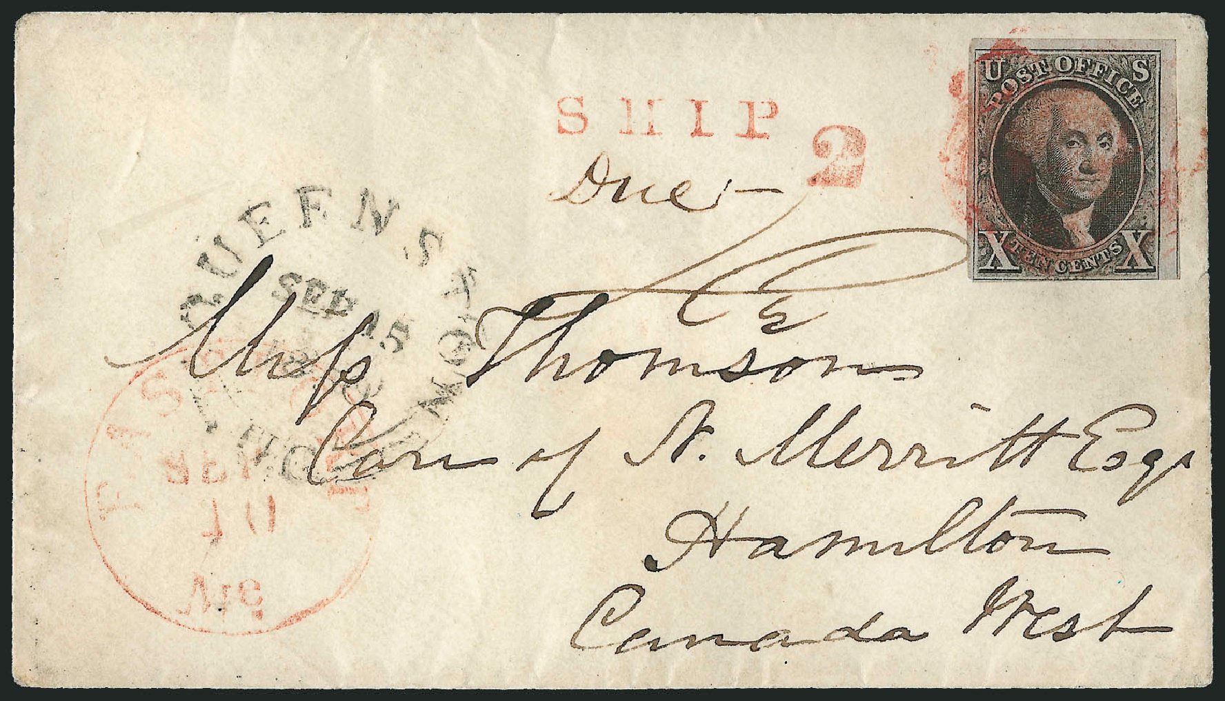 Values of US Stamps Scott Cat. #2 - 1847 10c Franklin. Robert Siegel Auction Galleries, Apr 2012, Sale 1023, Lot 2478