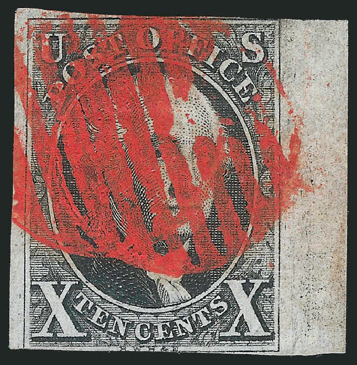 Value of US Stamps Scott Cat. 2 - 1847 10c Franklin. Robert Siegel Auction Galleries, Jun 2012, Sale 1026, Lot 1128