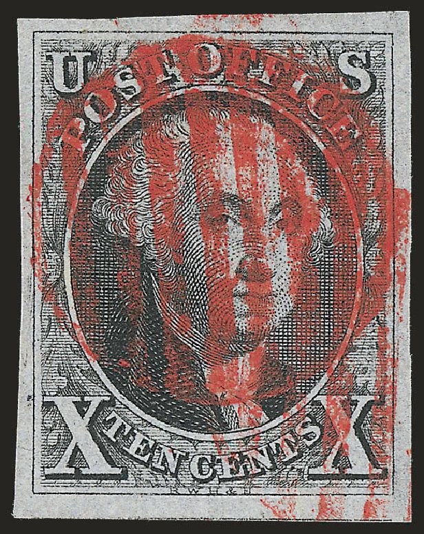 US Stamps Prices Scott Catalog 2 - 1847 10c Franklin. Robert Siegel Auction Galleries, Sep 2009, Sale 976, Lot 1068