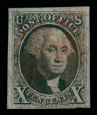 Price of US Stamp Scott Cat. 2 - 10c 1847 Franklin. Matthew Bennett International, Jun 2007, Sale 319, Lot 1039