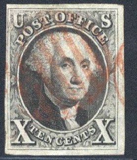 Values of US Stamps Scott 2 - 10c 1847 Franklin. Cherrystone Auctions, Mar 2008, Sale 200803, Lot 29
