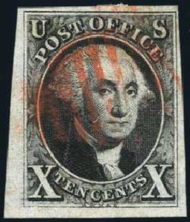 US Stamps Prices Scott Cat. # 2 - 1847 10c Franklin. Harmer-Schau Auction Galleries, Jan 2014, Sale 100, Lot 399