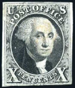 Costs of US Stamp Scott Cat. # 2 - 1847 10c Franklin. Harmer-Schau Auction Galleries, Feb 2009, Sale 80, Lot 1079