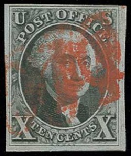 US Stamp Prices Scott Catalogue #2: 1847 10c Franklin. H.R. Harmer, Jun 2013, Sale 3003, Lot 1019