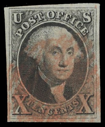 Price of US Stamps Scott 2: 1847 10c Franklin. Daniel Kelleher Auctions, Feb 2013, Sale 634, Lot 579