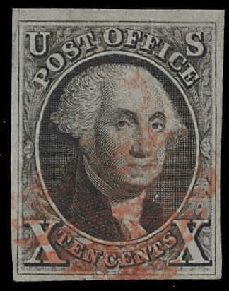 US Stamp Value Scott Cat. #2 - 10c 1847 Franklin. Daniel Kelleher Auctions, Feb 2013, Sale 634, Lot 589