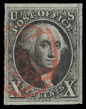Values of US Stamp Scott Cat. #2 - 10c 1847 Franklin. Daniel Kelleher Auctions, Feb 2013, Sale 634, Lot 639
