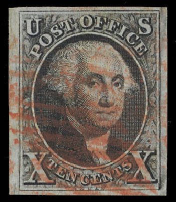 US Stamp Prices Scott Cat. #2 - 1847 10c Franklin. Daniel Kelleher Auctions, Feb 2013, Sale 634, Lot 659