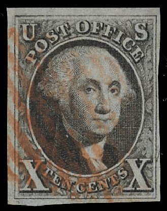 US Stamps Values Scott #2: 10c 1847 Franklin. Daniel Kelleher Auctions, Feb 2013, Sale 634, Lot 679