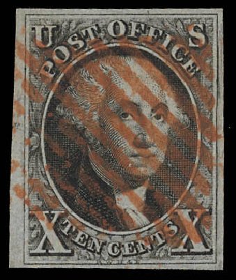 Price of US Stamps Scott Catalog #2: 1847 10c Franklin. Daniel Kelleher Auctions, Feb 2013, Sale 634, Lot 689
