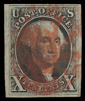 Costs of US Stamp Scott #2 - 10c 1847 Franklin. Daniel Kelleher Auctions, Feb 2013, Sale 634, Lot 749
