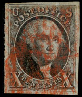 Prices of US Stamps Scott Catalogue #2: 1847 10c Franklin. Daniel Kelleher Auctions, Mar 2013, Sale 635, Lot 269