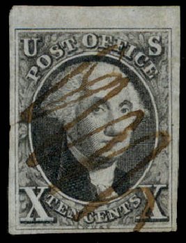 Costs of US Stamps Scott Catalogue #2: 1847 10c Franklin. Daniel Kelleher Auctions, Sep 2013, Sale 639, Lot 3089