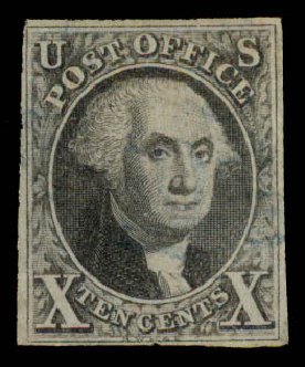 Cost of US Stamp Scott Catalog 2: 1847 10c Franklin. Daniel Kelleher Auctions, May 2015, Sale 669, Lot 2359