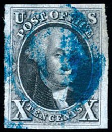 Costs of US Stamp Scott Cat. 2 - 1847 10c Franklin. Schuyler J. Rumsey Philatelic Auctions, Apr 2015, Sale 60, Lot 1899