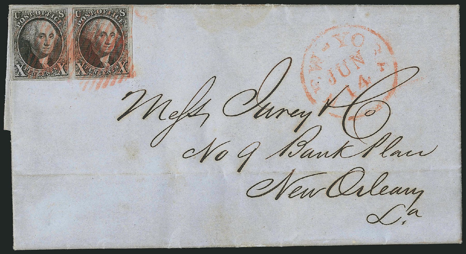 Costs of US Stamps Scott Catalog #2: 10c 1847 Franklin. Robert Siegel Auction Galleries, Apr 2012, Sale 1023, Lot 2249