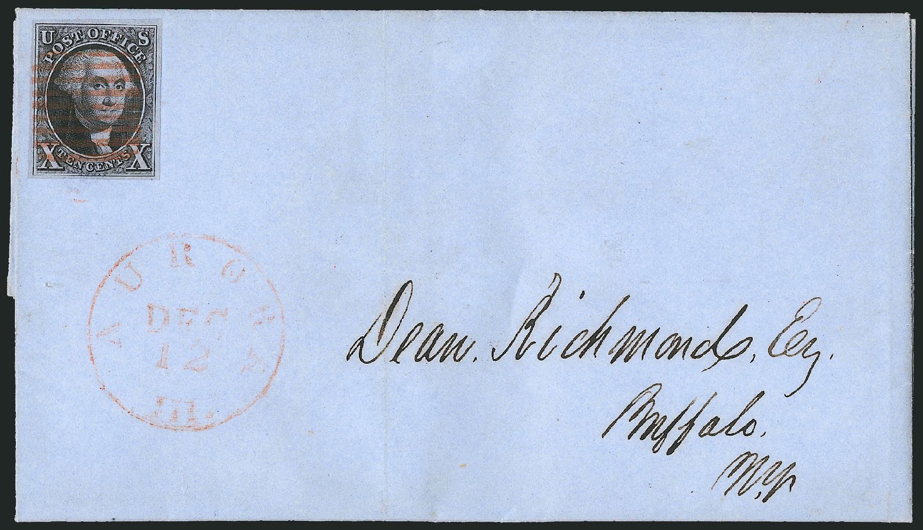 US Stamp Value Scott Catalogue 2 - 1847 10c Franklin. Robert Siegel Auction Galleries, Apr 2012, Sale 1023, Lot 2319
