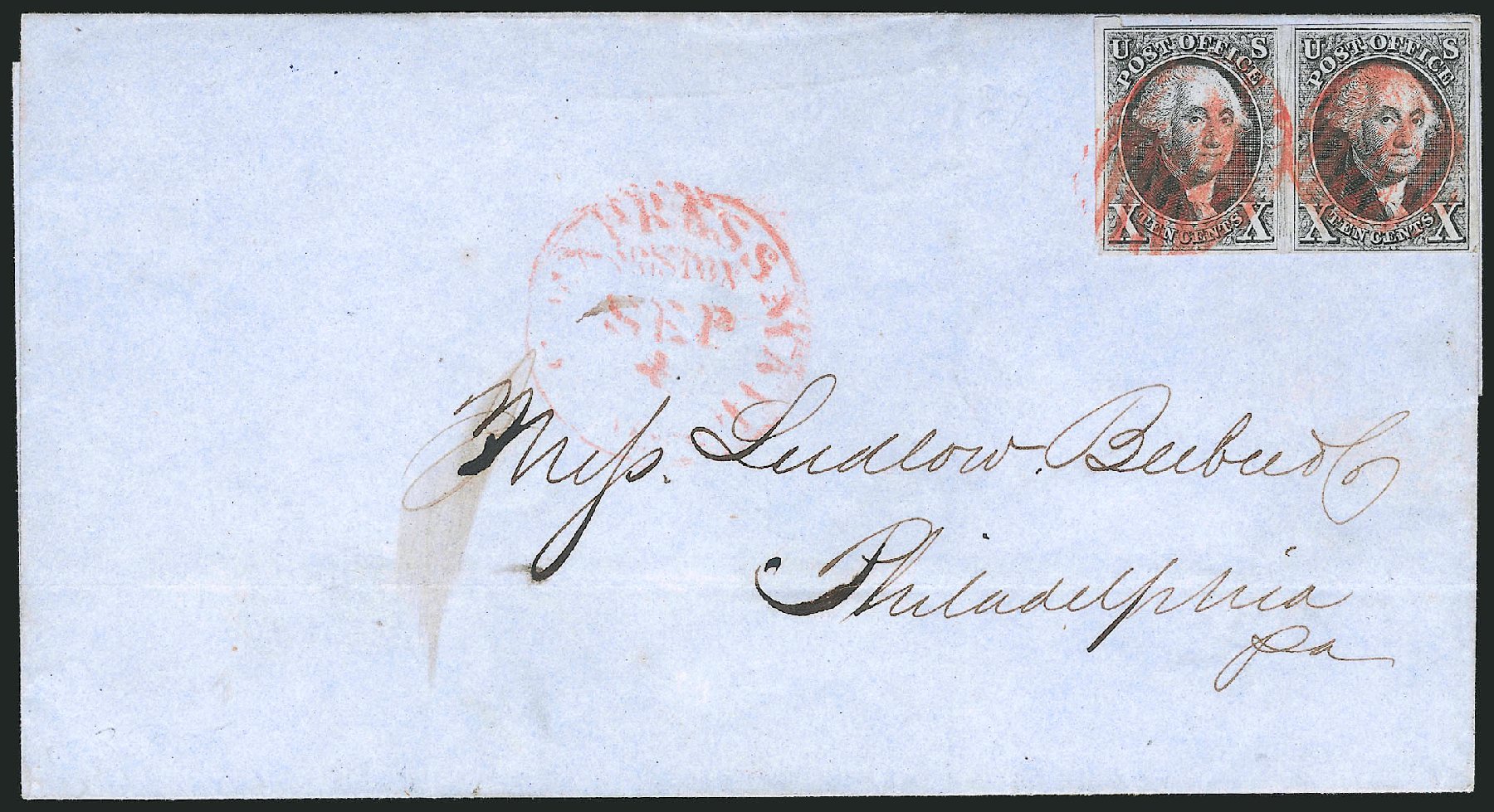 Prices of US Stamp Scott Catalogue #2 - 1847 10c Franklin. Robert Siegel Auction Galleries, Apr 2012, Sale 1023, Lot 2369