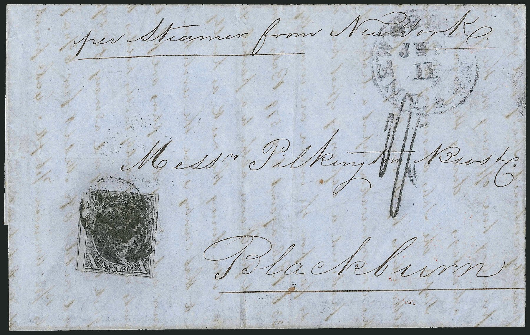 Prices of US Stamp Scott Catalog 2 - 1847 10c Franklin. Robert Siegel Auction Galleries, Apr 2012, Sale 1023, Lot 2489