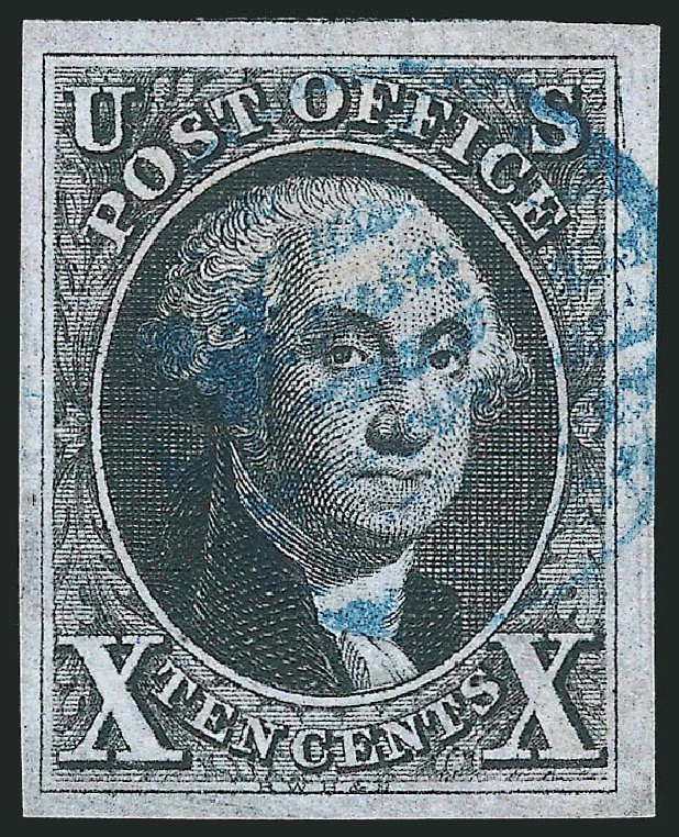 Costs of US Stamp Scott Catalogue #2 - 1847 10c Franklin. Robert Siegel Auction Galleries, Dec 2013, Sale 1062, Lot 49