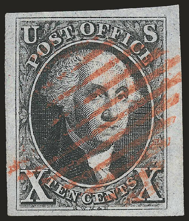 Costs of US Stamp Scott Cat. # 2 - 1847 10c Franklin. Robert Siegel Auction Galleries, Jun 2009, Sale 973, Lot 19