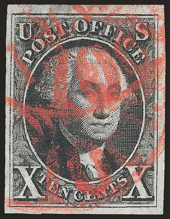 US Stamps Value Scott Catalog # 2: 10c 1847 Franklin. Robert Siegel Auction Galleries, Sep 2009, Sale 976, Lot 1069