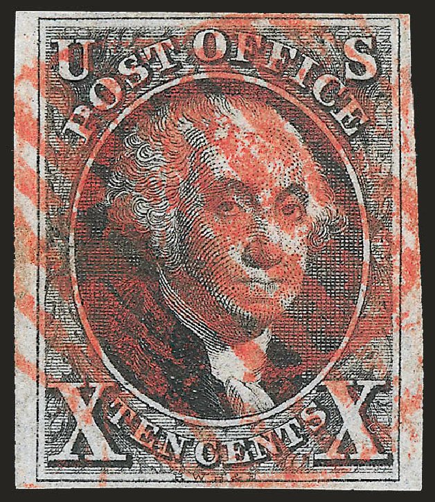 US Stamps Price Scott Cat. # 2: 10c 1847 Franklin. Robert Siegel Auction Galleries, Apr 2010, Sale 984, Lot 39