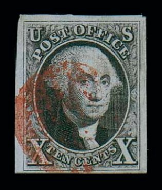 Values of US Stamp Scott Catalogue 2: 10c 1847 Franklin. Matthew Bennett International, Dec 2007, Sale 325, Lot 1380