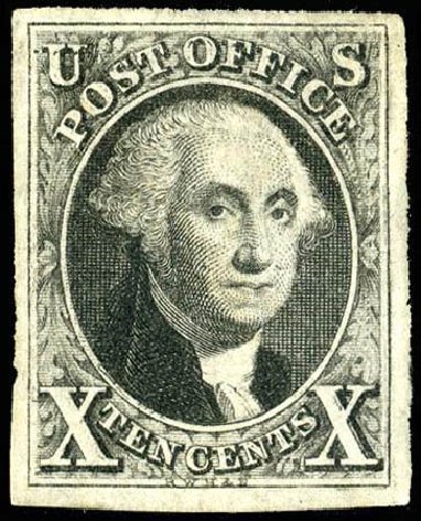 US Stamp Values Scott Catalogue 2 - 1847 10c Franklin. Matthew Bennett International, Apr 2008, Sale 326, Lot 20