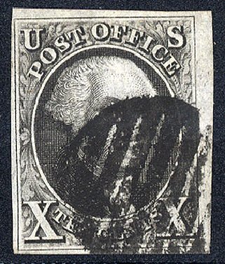 Price of US Stamp Scott Cat. 2 - 10c 1847 Franklin. Cherrystone Auctions, May 2008, Sale 200805, Lot 20