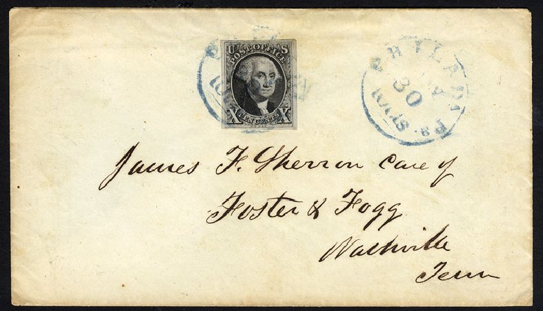 Values of US Stamp Scott Catalog # 2: 1847 10c Franklin. Cherrystone Auctions, Jan 2015, Sale 201501, Lot 30