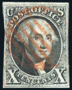 Prices of US Stamp Scott Catalogue #2 - 10c 1847 Franklin. Harmer-Schau Auction Galleries, Feb 2010, Sale 84, Lot 1230