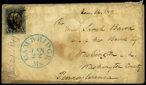 US Stamps Values Scott Cat. # 2: 1847 10c Franklin. Harmer-Schau Auction Galleries, Feb 2012, Sale 92, Lot 760